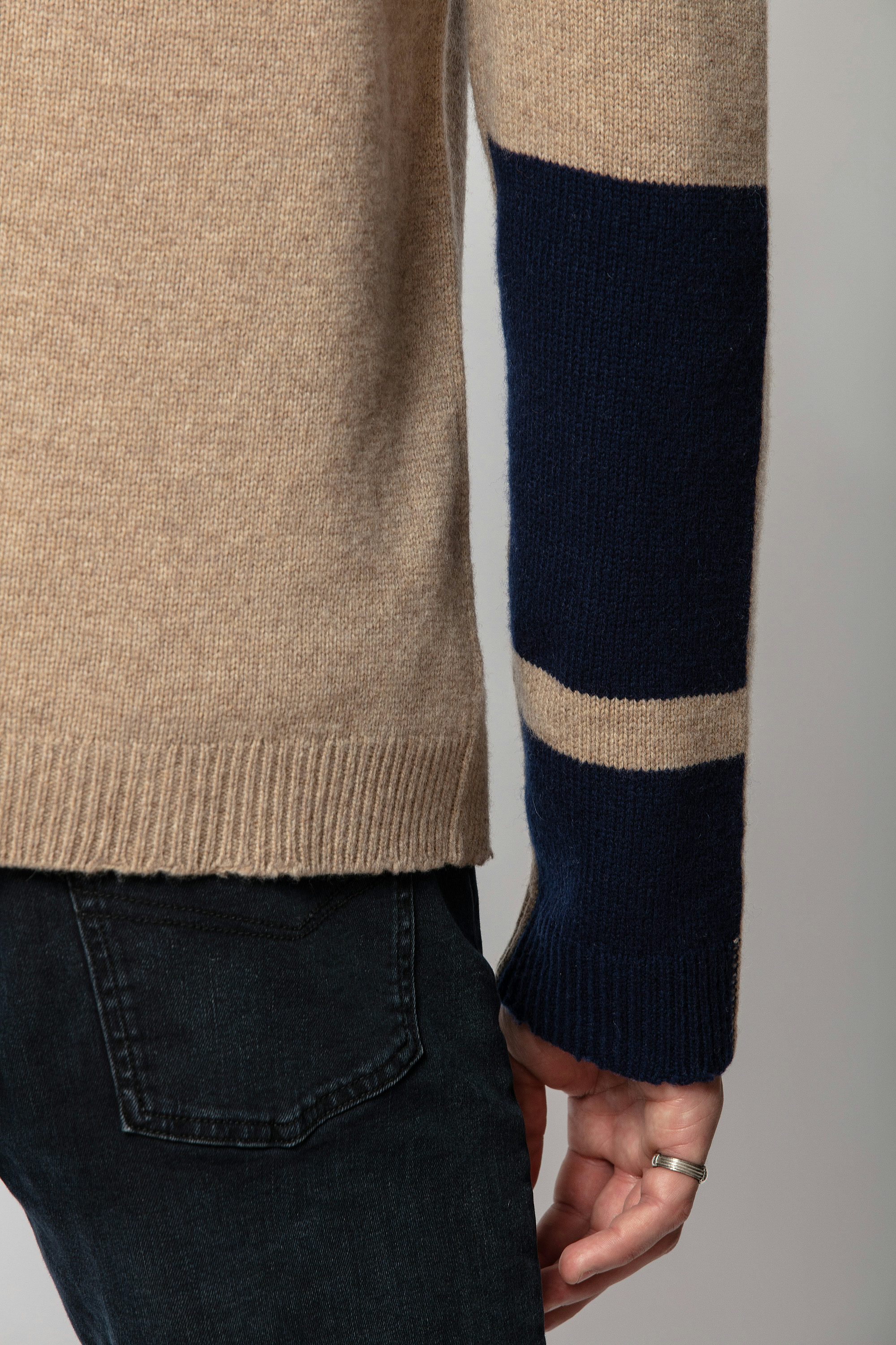 Raphael Patch Sweater - Men's round neck sweater.